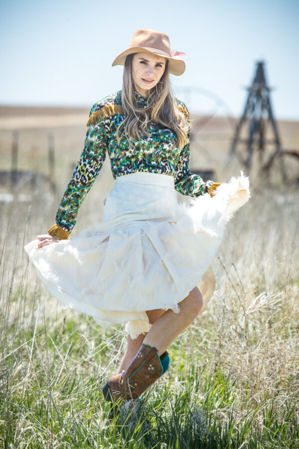 Painted Fringe Blouse - Image 3